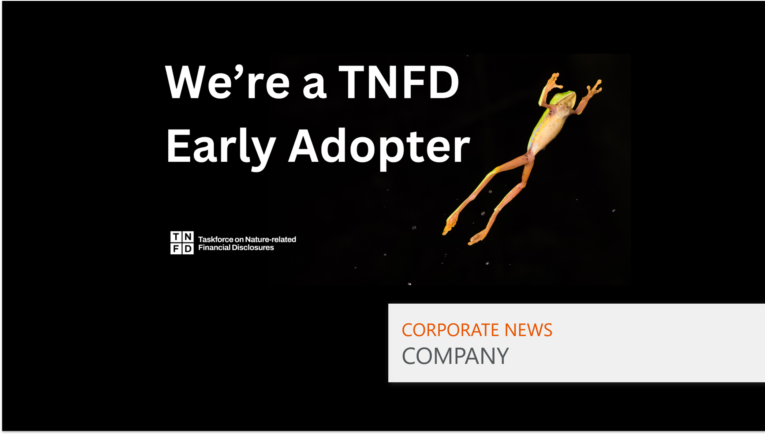 LIXIL registers as TNFD Early Adopter サムネイル画像